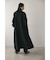 ノーカラーウールロングコート