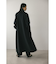 ノーカラーウールロングコート