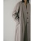 ノーカラーウールロングコート