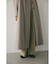 ノーカラーウールロングコート