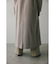 ノーカラーウールロングコート