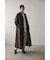 ノーカラーウールロングコート