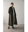 ノーカラーウールロングコート