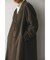ノーカラーウールロングコート