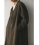 ノーカラーウールロングコート