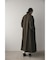 ノーカラーウールロングコート