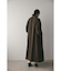 ノーカラーウールロングコート