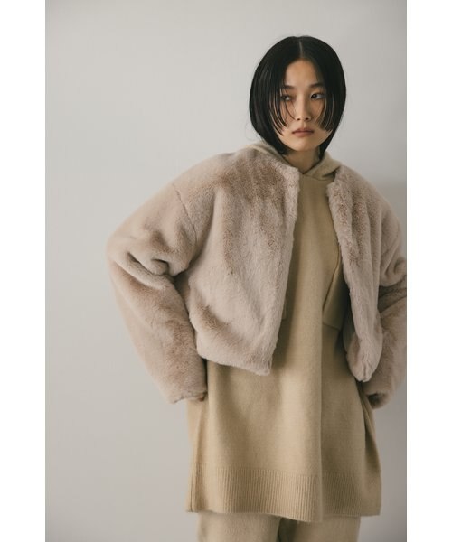 フェイクファーショートブルゾン｜スタイルミキサーの通販｜&mall