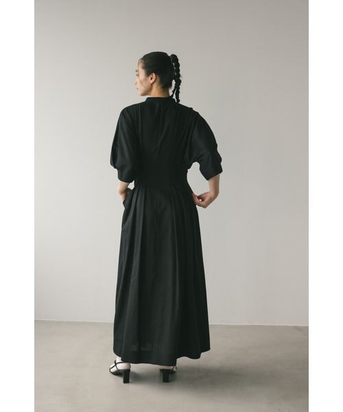 新品 STYLEMIXER ウエストタックリネンミックスワンピース セール】ウエストタックリネンミックスワンピース（ワンピース