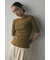 シアーリブラメニットトップ