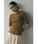 シアーリブラメニットトップ