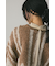 インターシャーフリンジニット