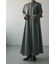 ワイドプリーツシャツワンピース