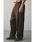 リネンミックスタックパンツ