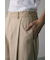 リネンミックスタックパンツ