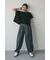 ネックシアーニットトップ