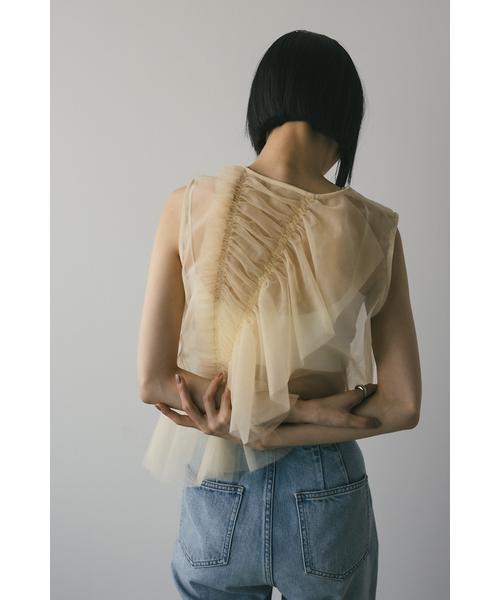 stylemixer スタイルミキサー　チュールシャーリングトップ　タンクトップ チュールシャーリングトップ（タンクトップ）｜STYLEMIXER