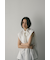 タイ付きフレアブラウス