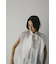 タイ付きフレアブラウス