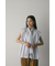 タイ付きフレアブラウス
