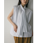 タイ付きフレアブラウス