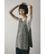サイドリボンミックスニットタンク