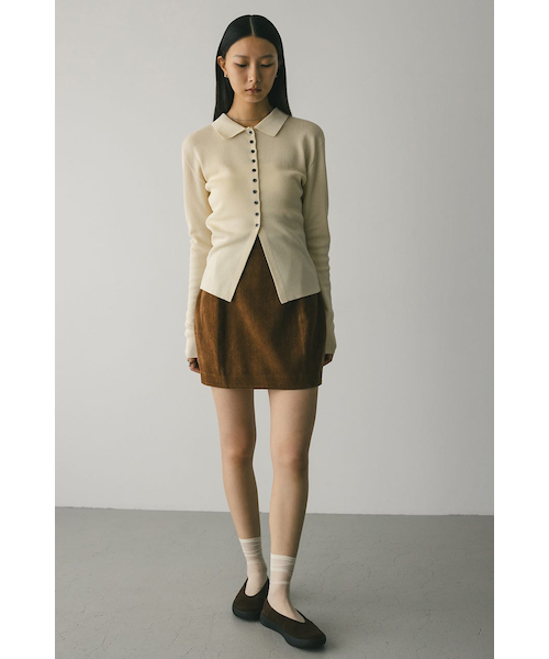 PEACE NOW ベロア編み上げミニスカート ベロアプリーツティアードミニスカート[商品：PN24AW-063