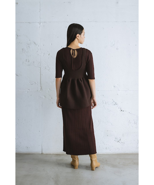 STYLEMIXER/マルチWAYペプラムニットワンピース【М】 STYLEMIXER | マルチWAYペプラムニットワンピース (ワンピース