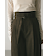 ハイウエストワイドベルトパンツ