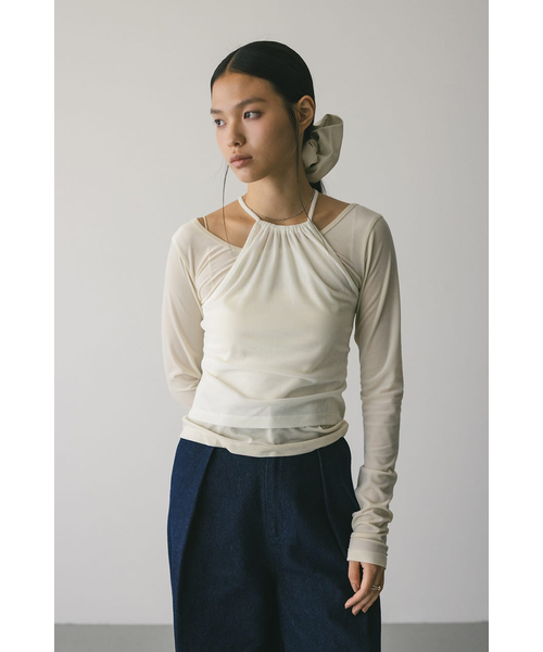 2ピースホルターベロアトップ｜スタイルミキサーの通販｜&mall（アンド