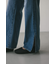 ヘムスリットストレートデニムパンツ