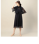 BY DRESS チュールレースフレンチスリーブドレス