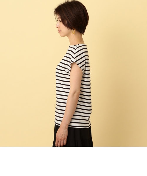【BEAUTY&YOUTH UNITED ARROWS】コットンボーダースリーブ コットン ボーダーワイドスリーブ プルオーバー