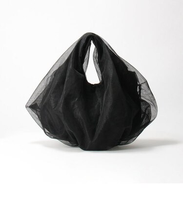 MM6 Maison Margiela/チュールバッグ/ブラック 張り付けれ 