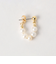淡水パール 粒ライン ピアス