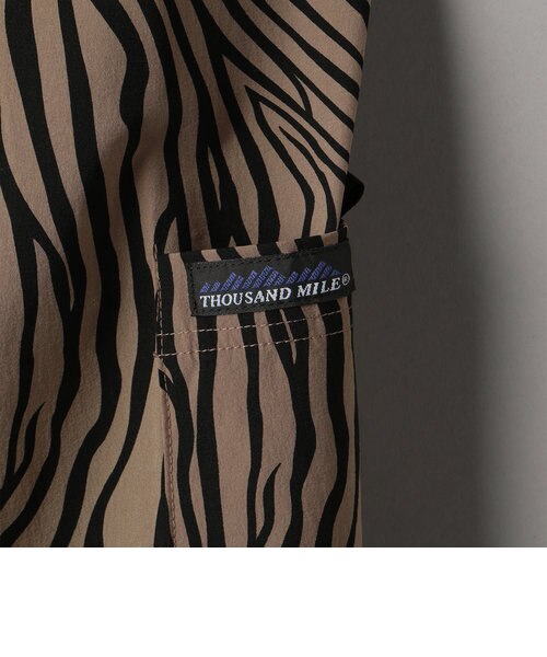 THOUSAND MILE＞ゼブラプリント フロントジップ ジャンパースカート