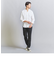 【WEB限定 WARDROBE SMART】コットン バンドカラー スキッパー シャツ