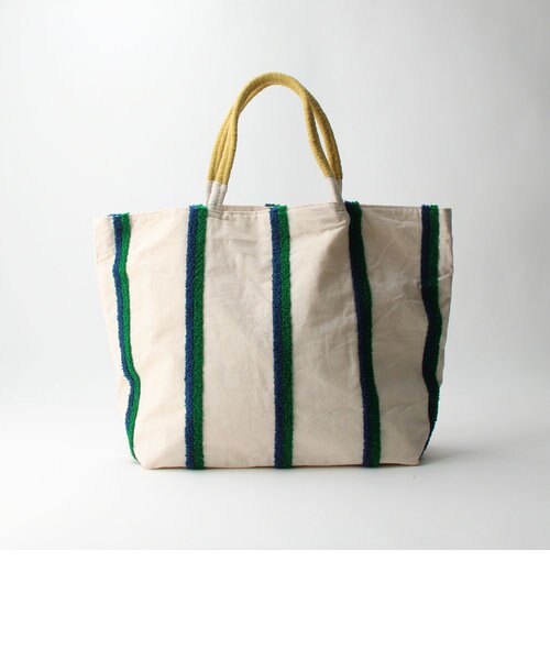 BEAUTY&YOUTH UNITED ARROWS beej 刺繍トートバッグ 別注】＜beej＞ストライプ 刺繍 トートバッグ ―2WAY―