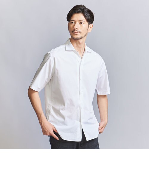 WEB限定 WARDROBE SMART】クリアポプリン ワイドカラー