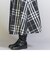 【WEB限定】チェックタフタ ギャザースカート 23FW -ウォッシャブル-