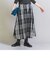 【WEB限定】チェックタフタ ギャザースカート 23FW -ウォッシャブル-
