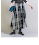 【WEB限定】チェックタフタ ギャザースカート 23FW -ウォッシャブル-