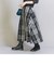 【WEB限定】チェックタフタ ギャザースカート 23FW -ウォッシャブル-