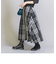 【WEB限定】チェックタフタ ギャザースカート 23FW -ウォッシャブル-