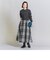 【WEB限定】チェックタフタ ギャザースカート 23FW -ウォッシャブル-