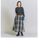 【WEB限定】チェックタフタ ギャザースカート 23FW -ウォッシャブル-