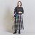 【WEB限定】チェックタフタ ギャザースカート 23FW -ウォッシャブル-