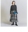 【WEB限定】チェックタフタ ギャザースカート 23FW -ウォッシャブル-