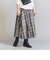 【WEB限定】チェックタフタ ギャザースカート 23FW -ウォッシャブル-