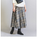 【WEB限定】チェックタフタ ギャザースカート 23FW -ウォッシャブル-